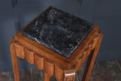 French Art Deco Oak Plant Stand