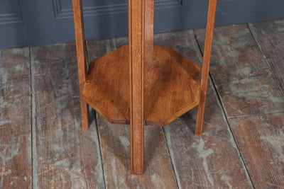 French Art Deco Oak Plant Stand