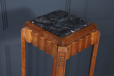 French Art Deco Oak Plant Stand