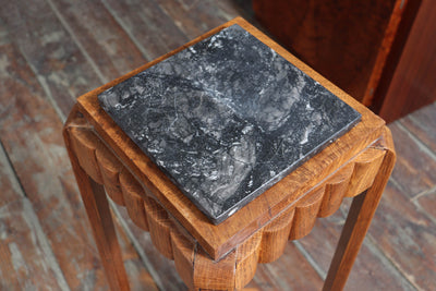 French Art Deco Oak Plant Stand