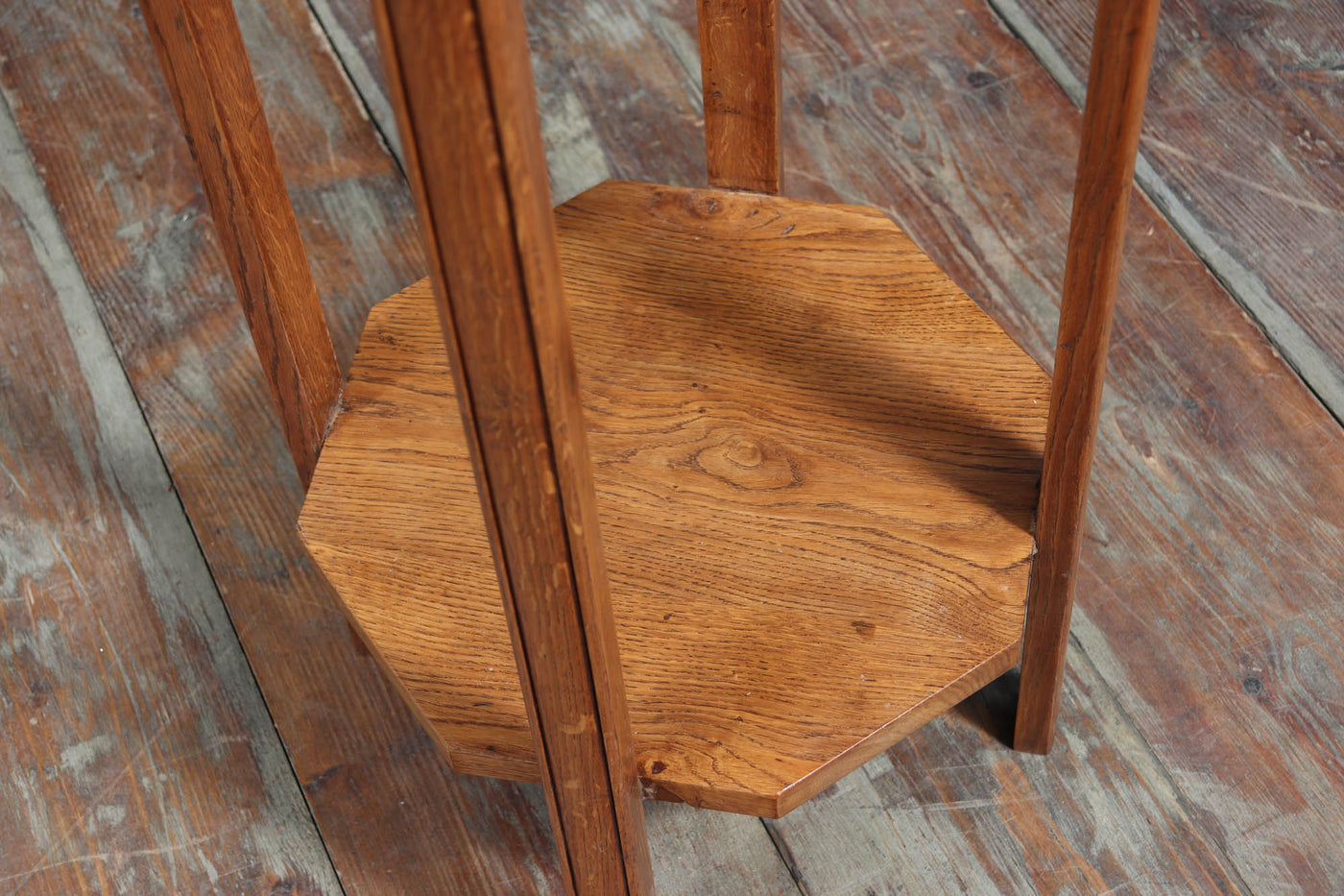 French Art Deco Oak Plant Stand