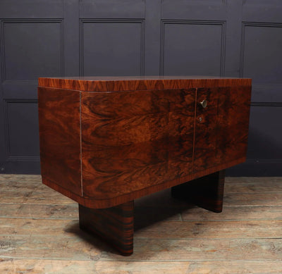 French Art Deco Walnut and Macassar Sideboard