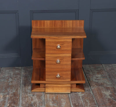 Art Deco Bedside Cabinet in Walnut