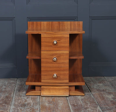 Art Deco Bedside Cabinet in Walnut