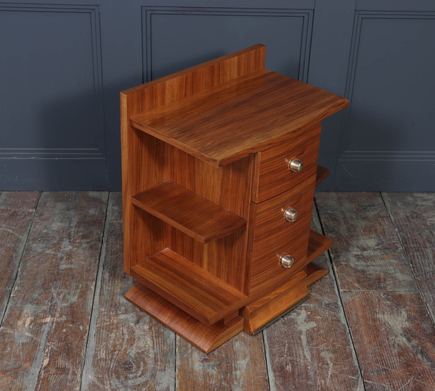 Art Deco Bedside Cabinet in Walnut