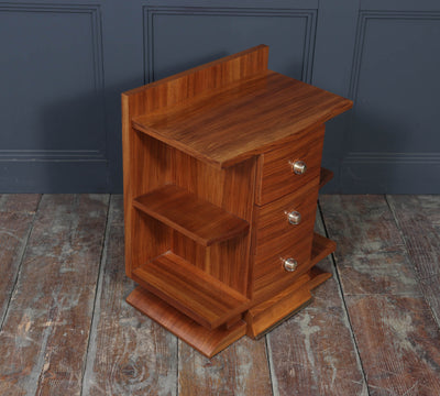 Art Deco Bedside Cabinet in Walnut