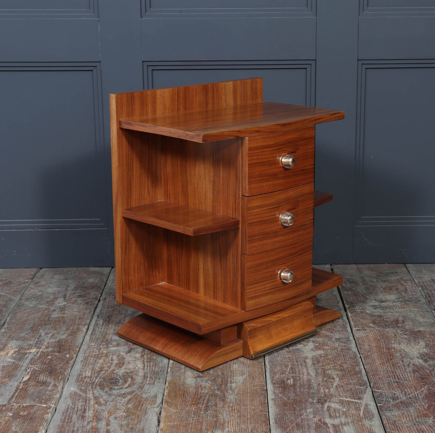 Art Deco Bedside Cabinet in Walnut
