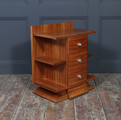 Art Deco Bedside Cabinet in Walnut