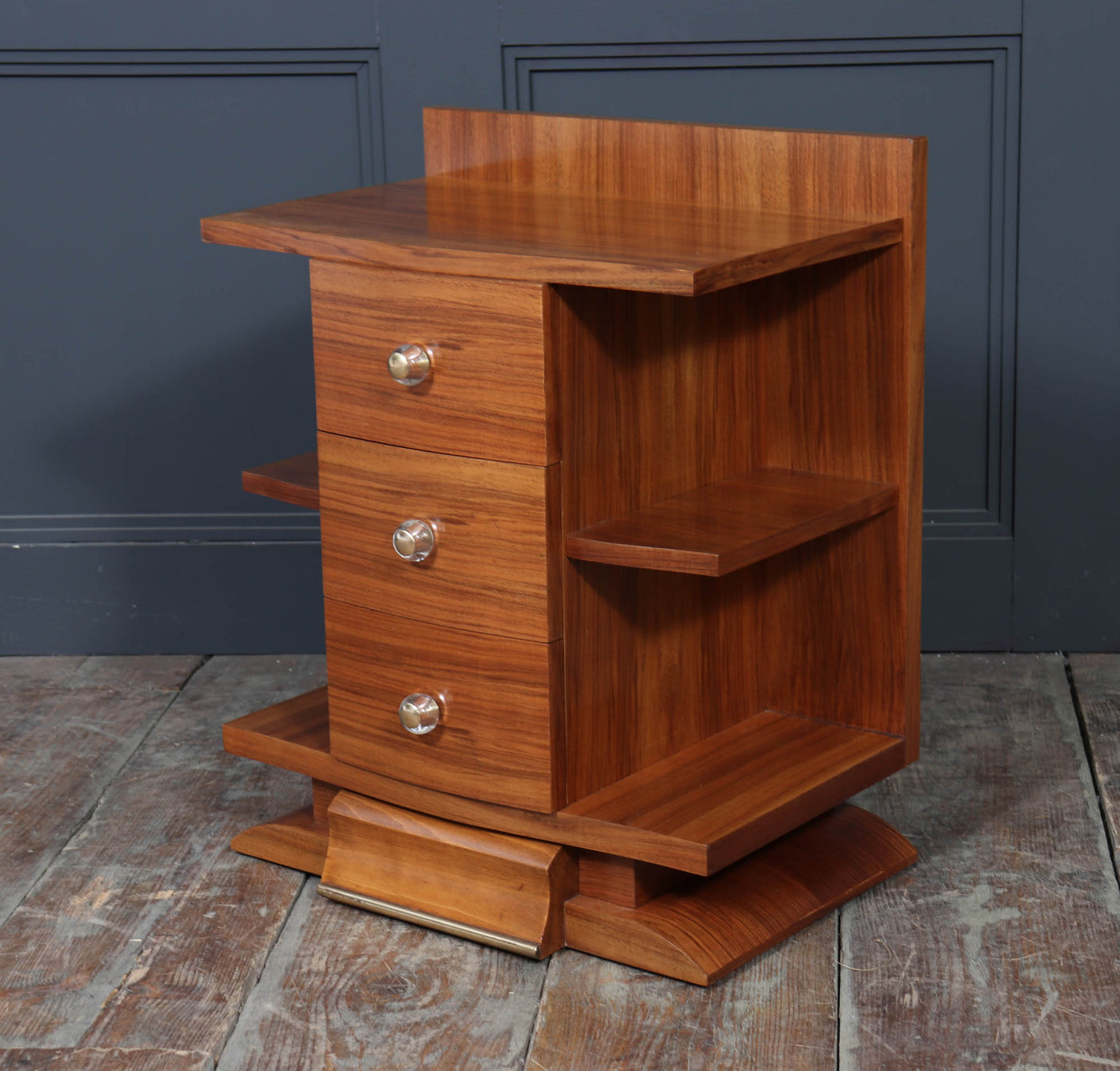 Art Deco Bedside Cabinet in Walnut