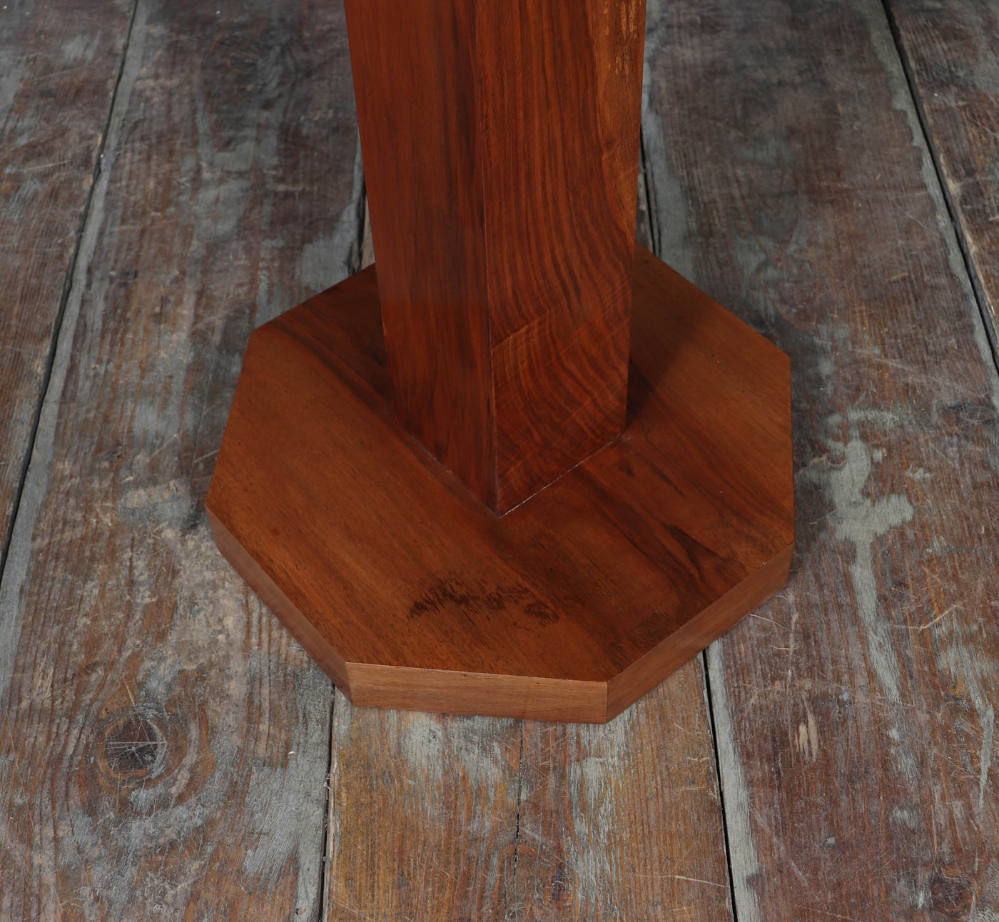 Art Deco Octagonal Walnut Pedestal Table