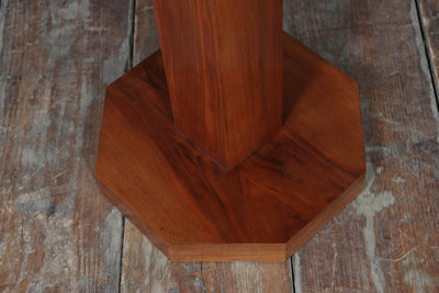 Art Deco Octagonal Walnut Pedestal Table