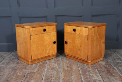 Pair of Art Deco Maple Bedside Cabinets