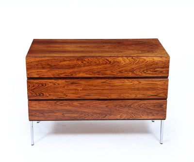 Mid-Century Danish Rosewood Chest of Drawers on Chrome Legs , 1960s