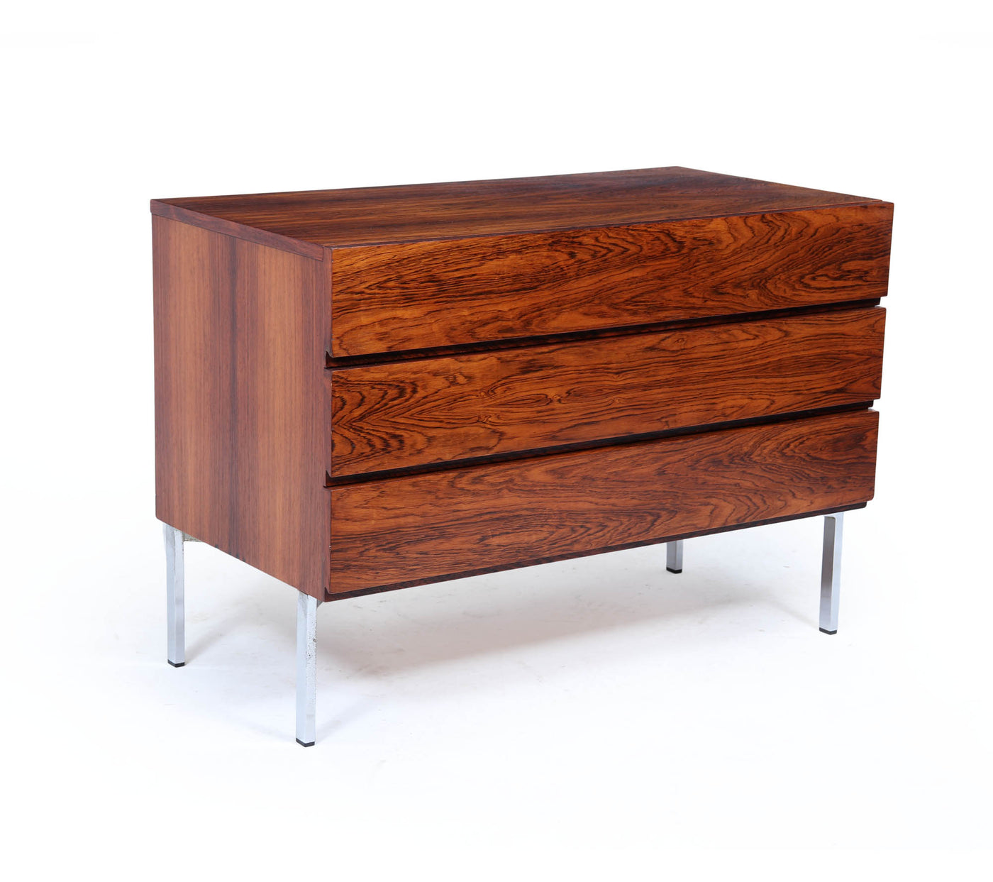 Mid-Century Danish Rosewood Chest of Drawers on Chrome Legs , 1960s