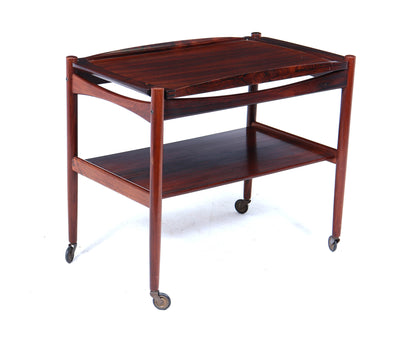 Mid-Century Danish Rosewood Drinks Trolley, 1960s