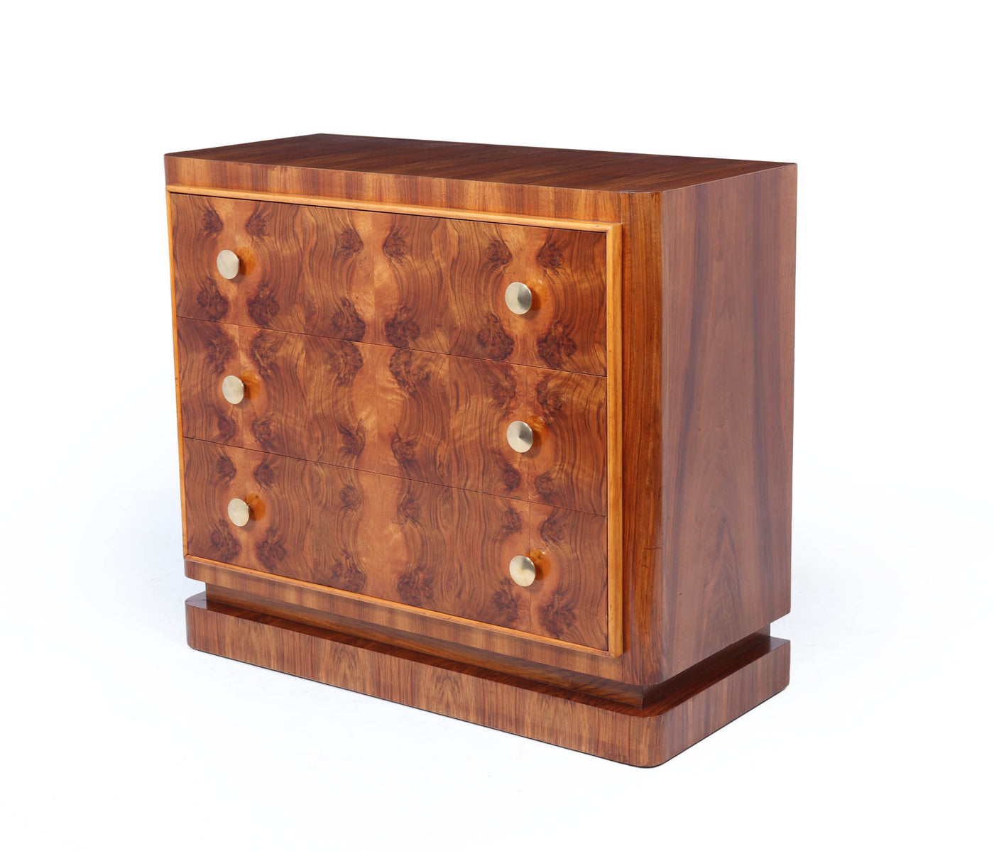 1930s Art Deco Burr Walnut Chest of Drawers