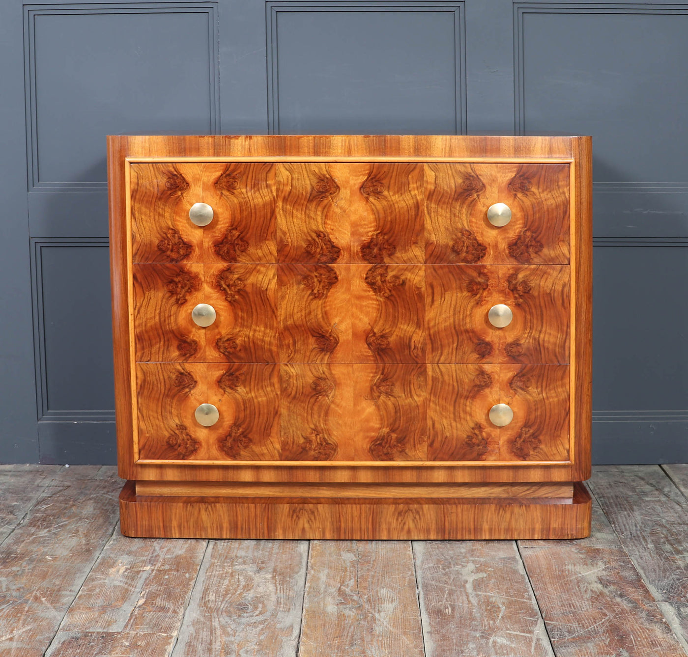1930s Art Deco Burr Walnut Chest of Drawers