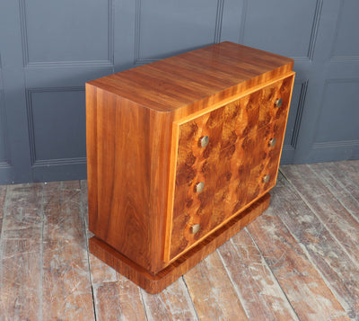1930s Art Deco Burr Walnut Chest of Drawers