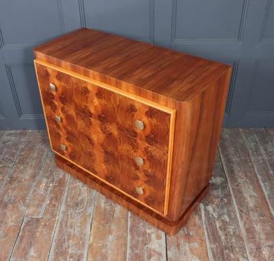 1930s Art Deco Burr Walnut Chest of Drawers