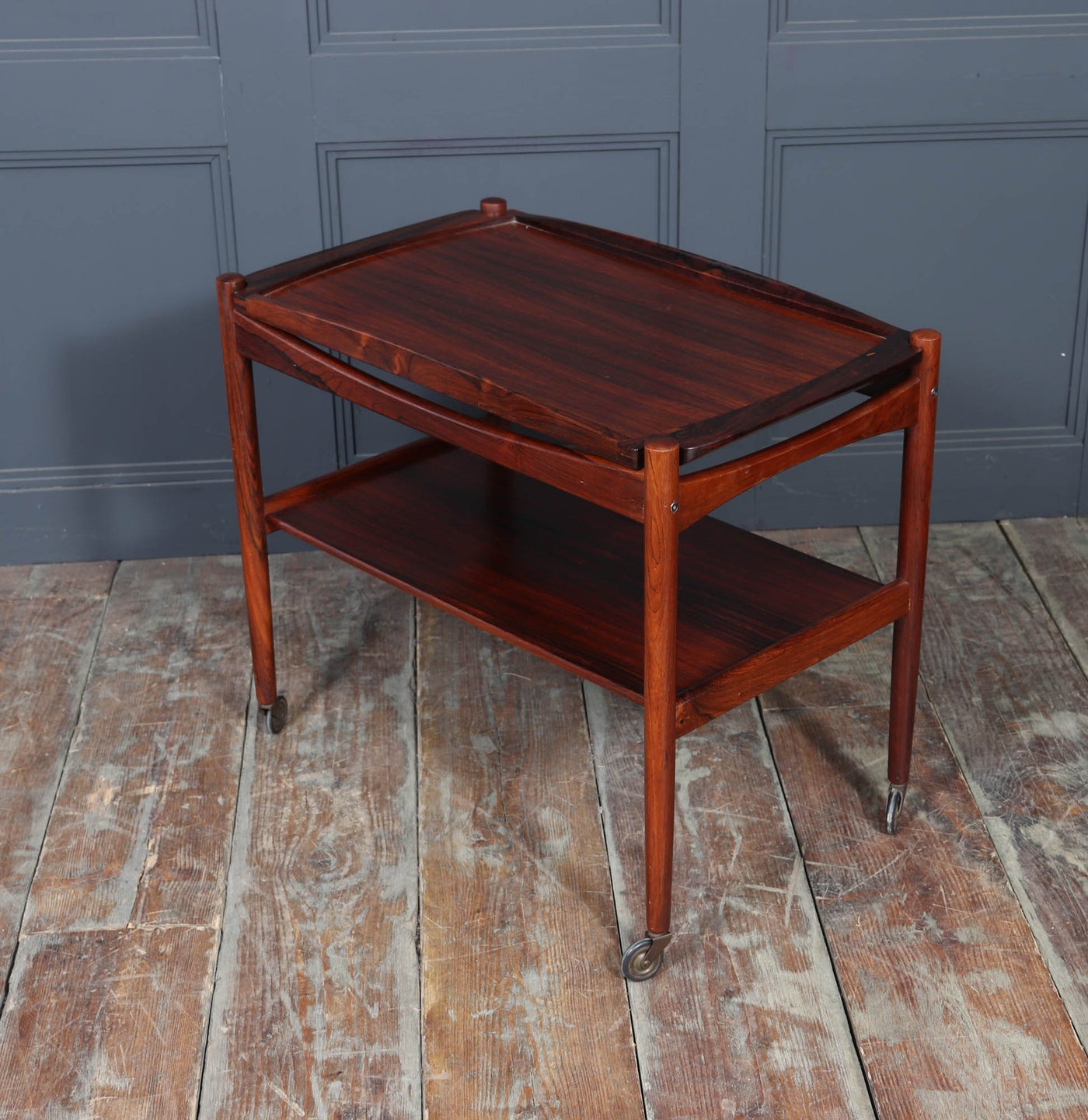 Mid-Century Danish Rosewood Drinks Trolley, 1960s