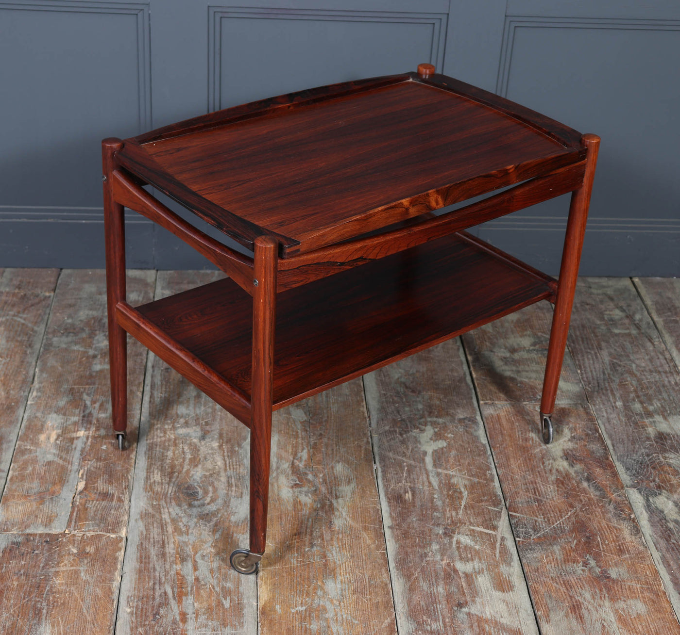 Mid-Century Danish Rosewood Drinks Trolley, 1960s