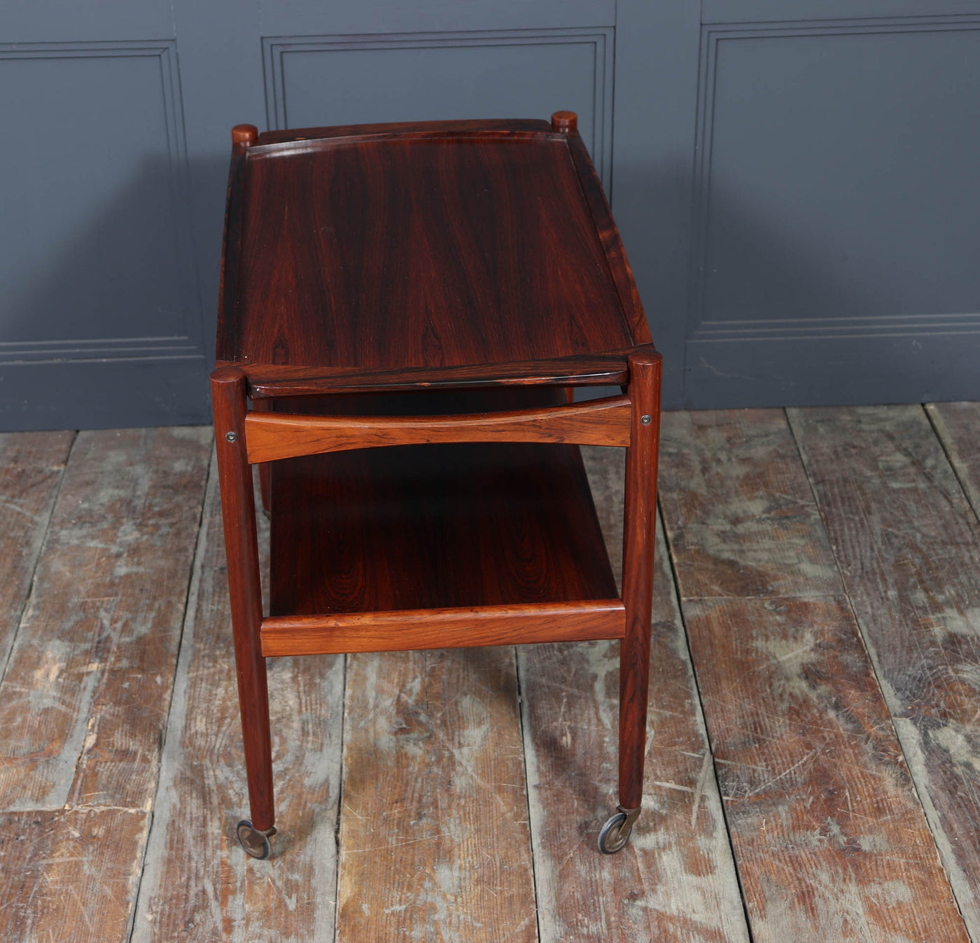 Mid-Century Danish Rosewood Drinks Trolley, 1960s