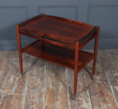 Mid-Century Danish Rosewood Drinks Trolley, 1960s