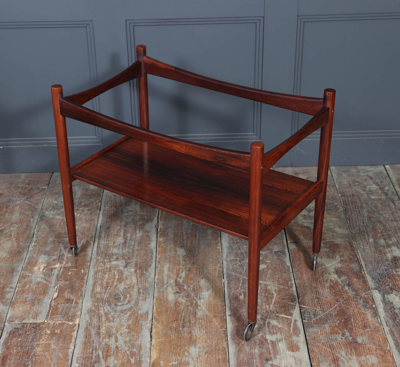 Mid-Century Danish Rosewood Drinks Trolley, 1960s