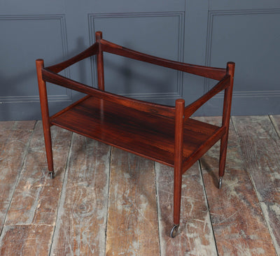 Mid-Century Danish Rosewood Drinks Trolley, 1960s