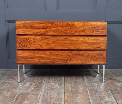 Mid-Century Danish Rosewood Chest of Drawers on Chrome Legs , 1960s