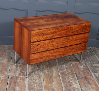 Mid-Century Danish Rosewood Chest of Drawers on Chrome Legs , 1960s
