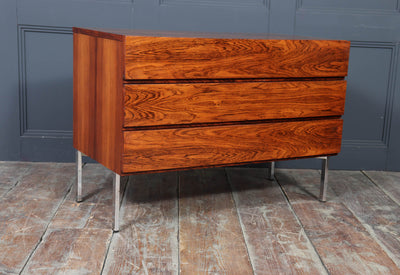 Mid-Century Danish Rosewood Chest of Drawers on Chrome Legs , 1960s