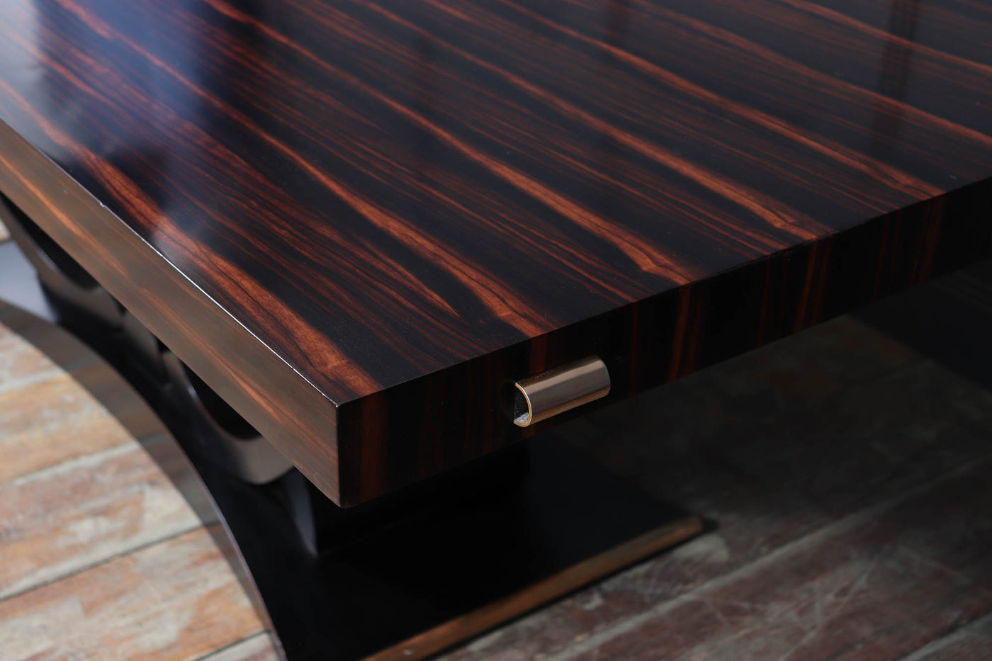 Art Deco Macassar Ebony 14 Seat Dining Table