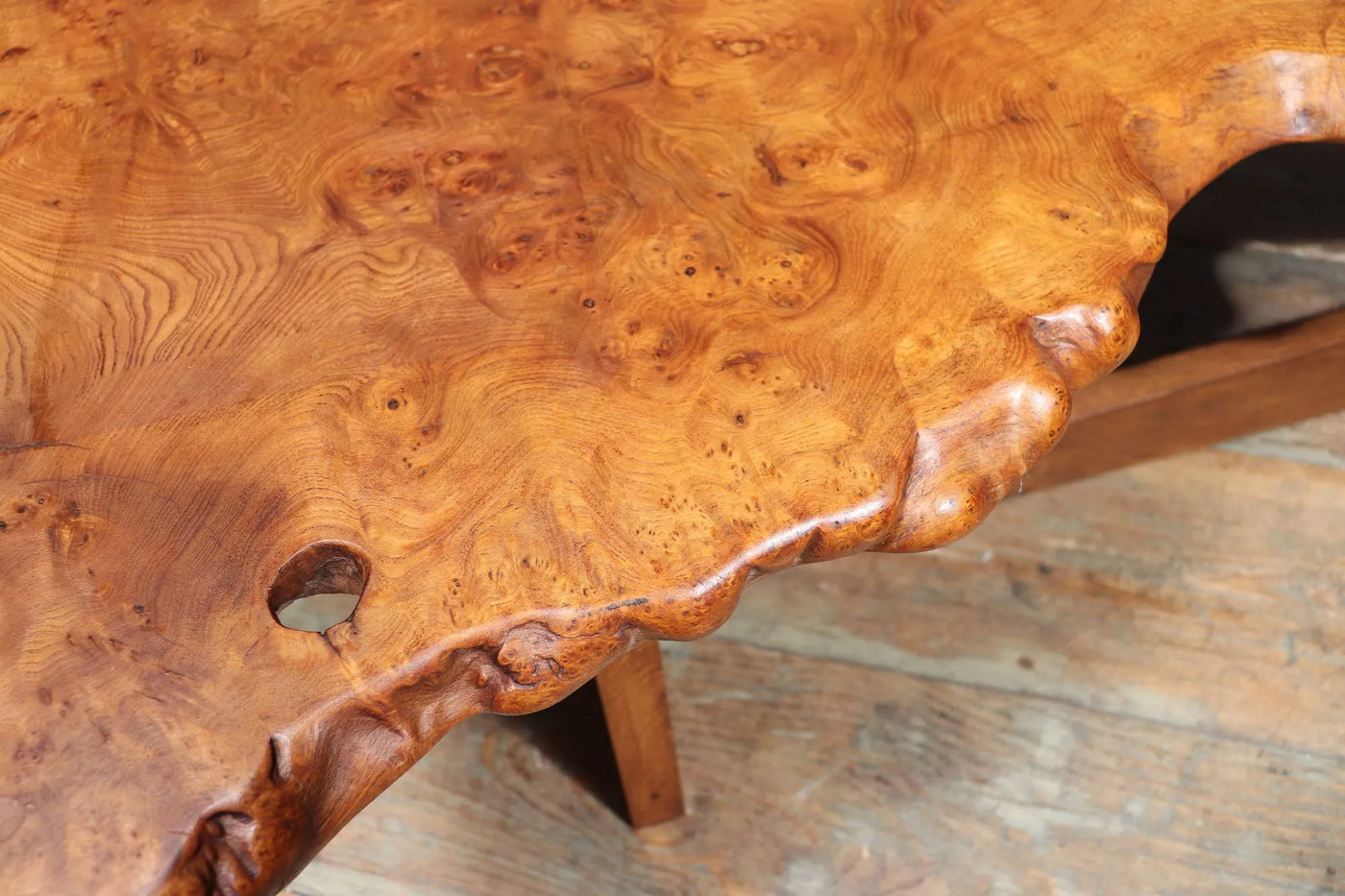 Mid Century Live Edge Coffee Table in the style of Nakashima