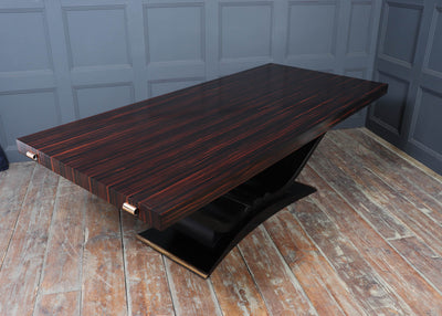 Art Deco Macassar Ebony 14 Seat Dining Table