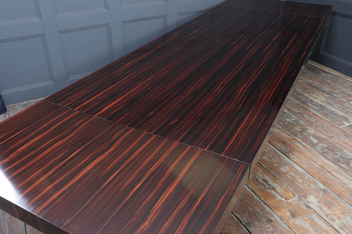 Art Deco Macassar Ebony 14 Seat Dining Table