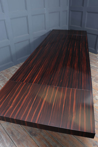 Art Deco Macassar Ebony 14 Seat Dining Table