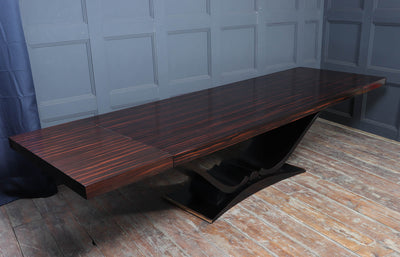 Art Deco Macassar Ebony 14 Seat Dining Table