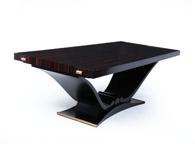 Art Deco Macassar Ebony 14 Seat Dining Table