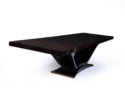 Art Deco Macassar Ebony 14 Seat Dining Table