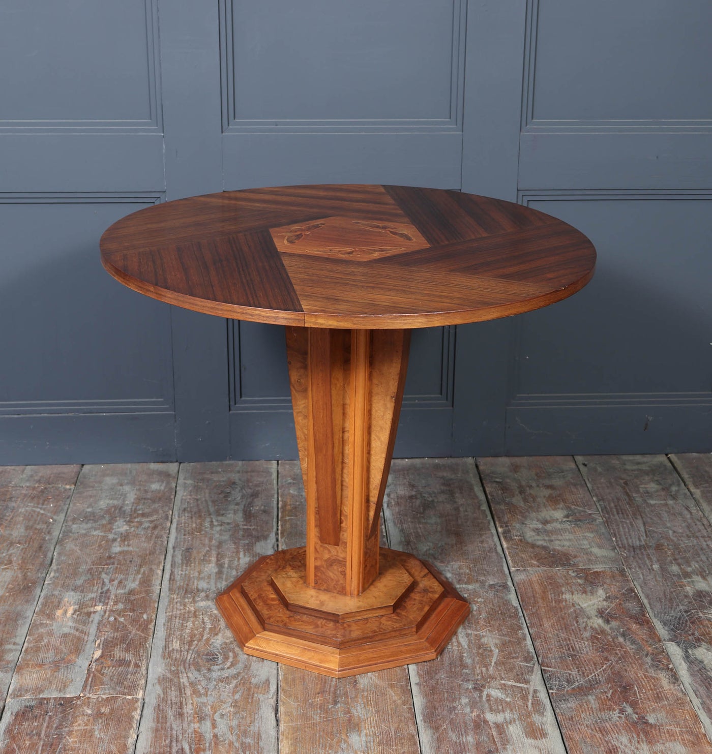 Art Nouveau Pedestal Table signed GUS