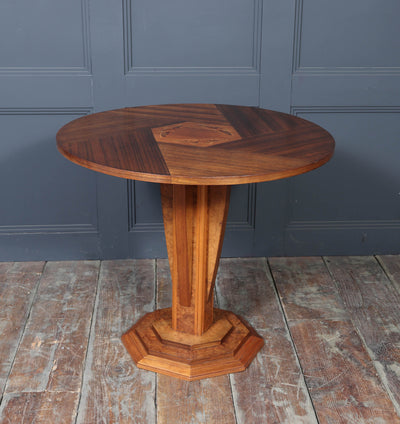 Art Nouveau Pedestal Table signed GUS