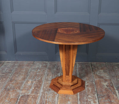 Art Nouveau Pedestal Table signed GUS