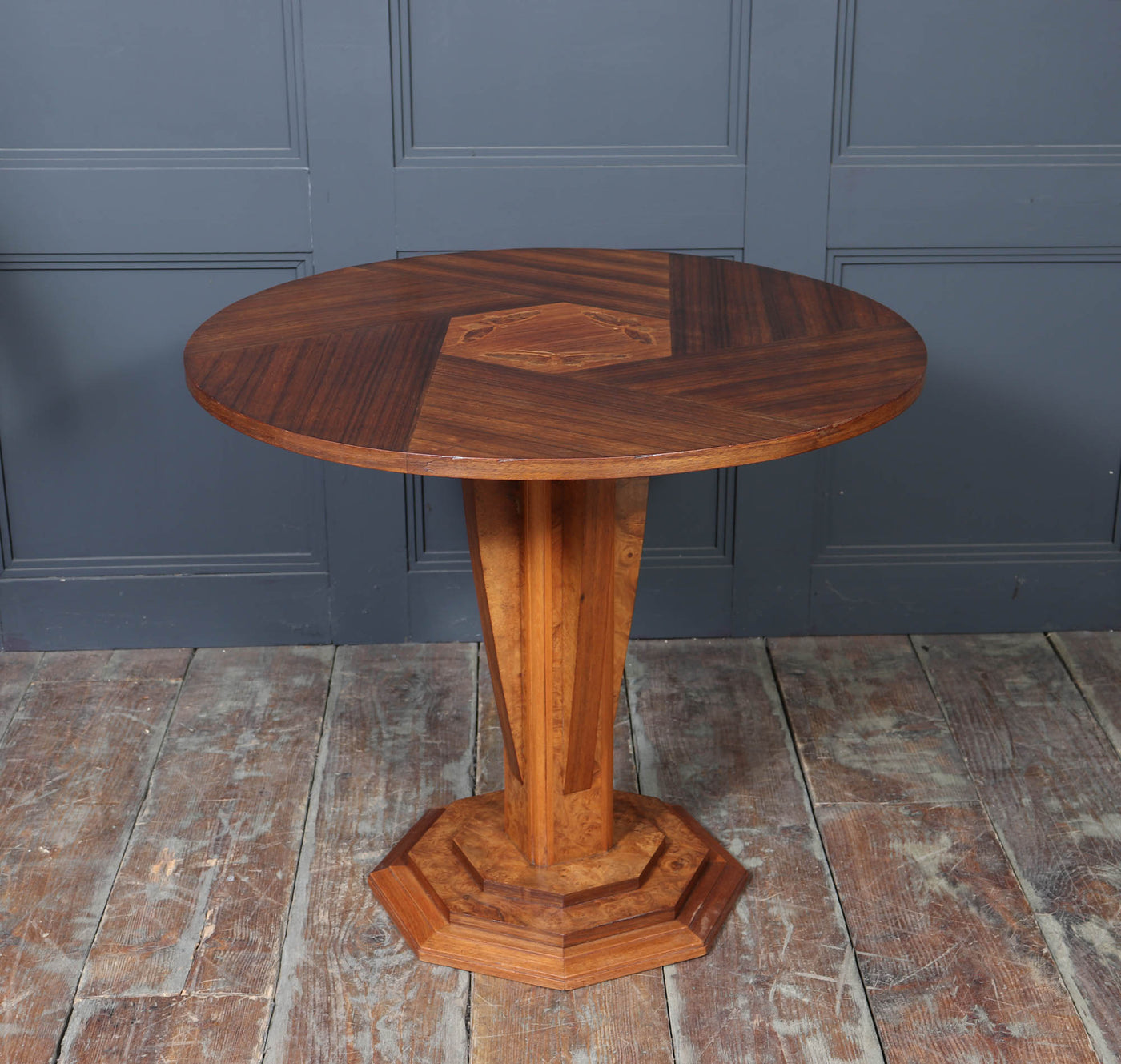 Art Nouveau Pedestal Table signed GUS