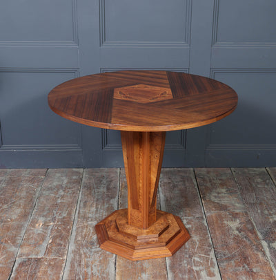 Art Nouveau Pedestal Table signed GUS