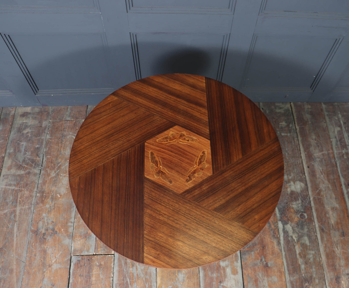 Art Nouveau Pedestal Table signed GUS
