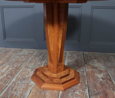 Art Nouveau Pedestal Table signed GUS