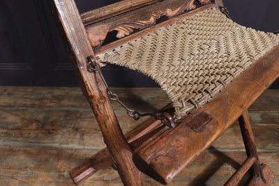 Pair of 17th century Chinese Folding Traveling Chairs