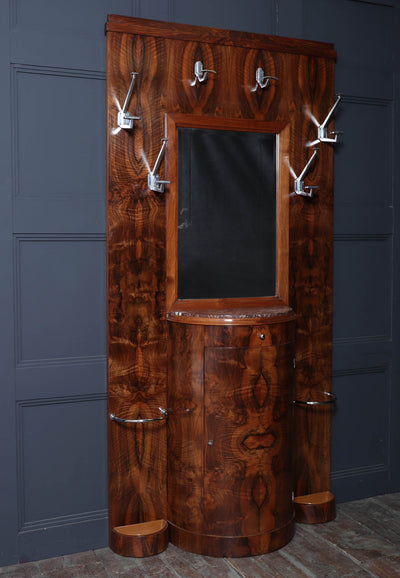 Art Deco Figured Walnut Hall Stand, 1930s