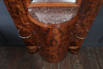 Art Deco Figured Walnut Hall Stand, 1930s
